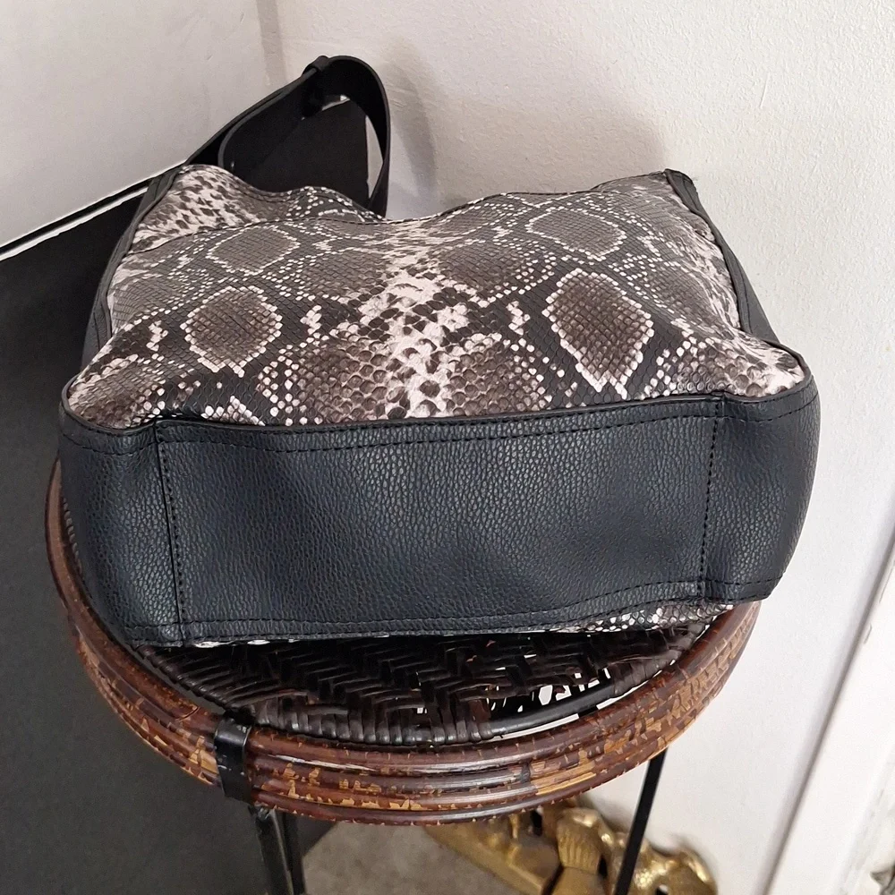 Tahari Bucket Handbag Women’s Vegan Leather Shoulder Bag New NWT Nolita Snake